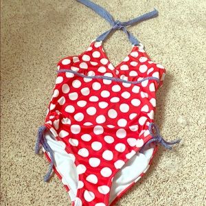 Polka dot one pc swimsuit